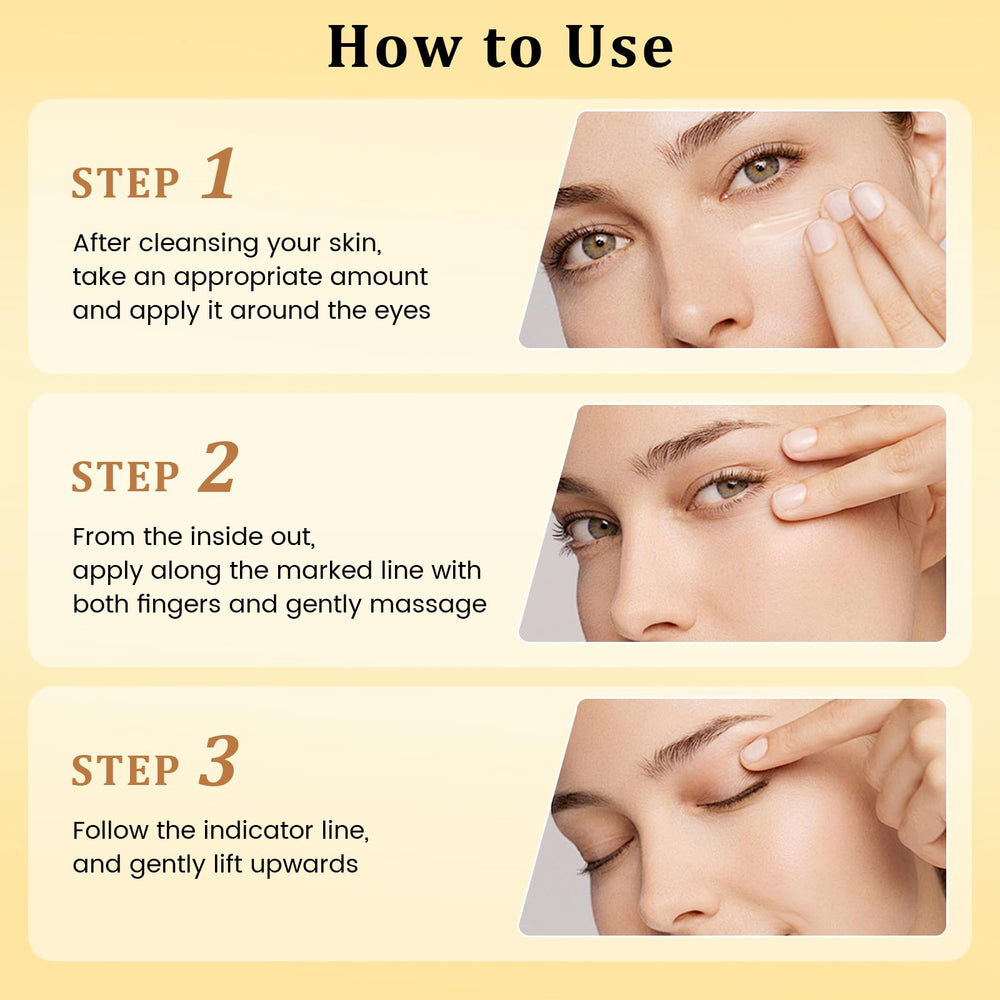 Retinol Eye Cream for both women and men shown in usage context.