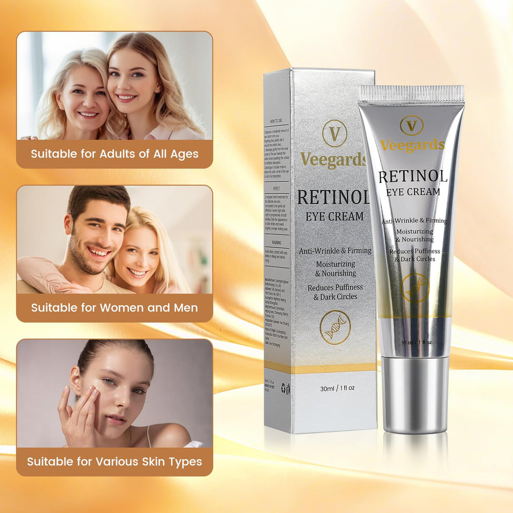 Retinol Eye Cream under-eye area close-up highlighting hydrated skin.