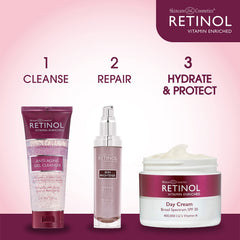 Retinol LIVAURA cream texture close-up reveals rich, nourishing formula.