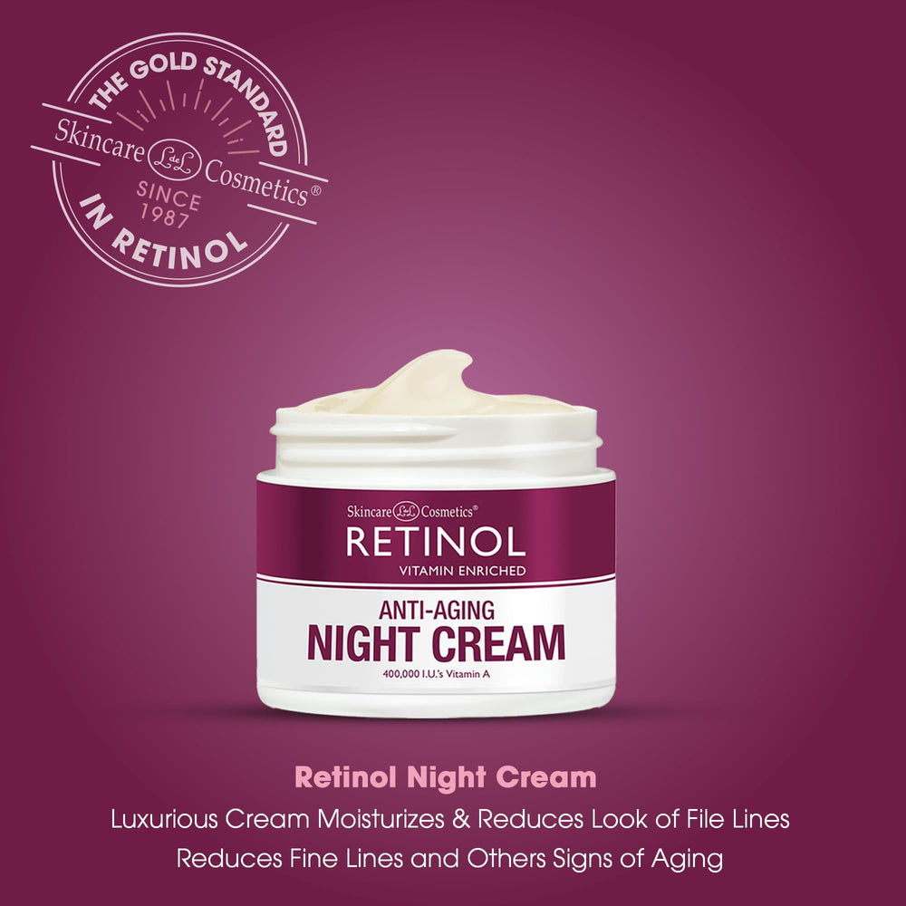 Retinol LIVAURA night-cream being massaged during a routine.