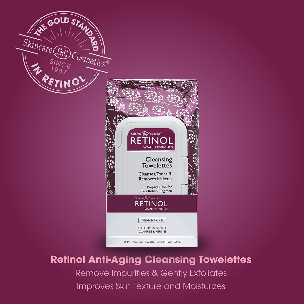 Retinol LIVAURA towelettes makeup-removal session demonstrates effective makeup removal and skin prep.