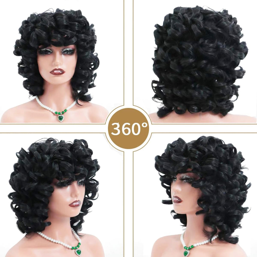 Retoleca heat-resistant synthetic wig withstands styling up to 350°F for versatile looks.
