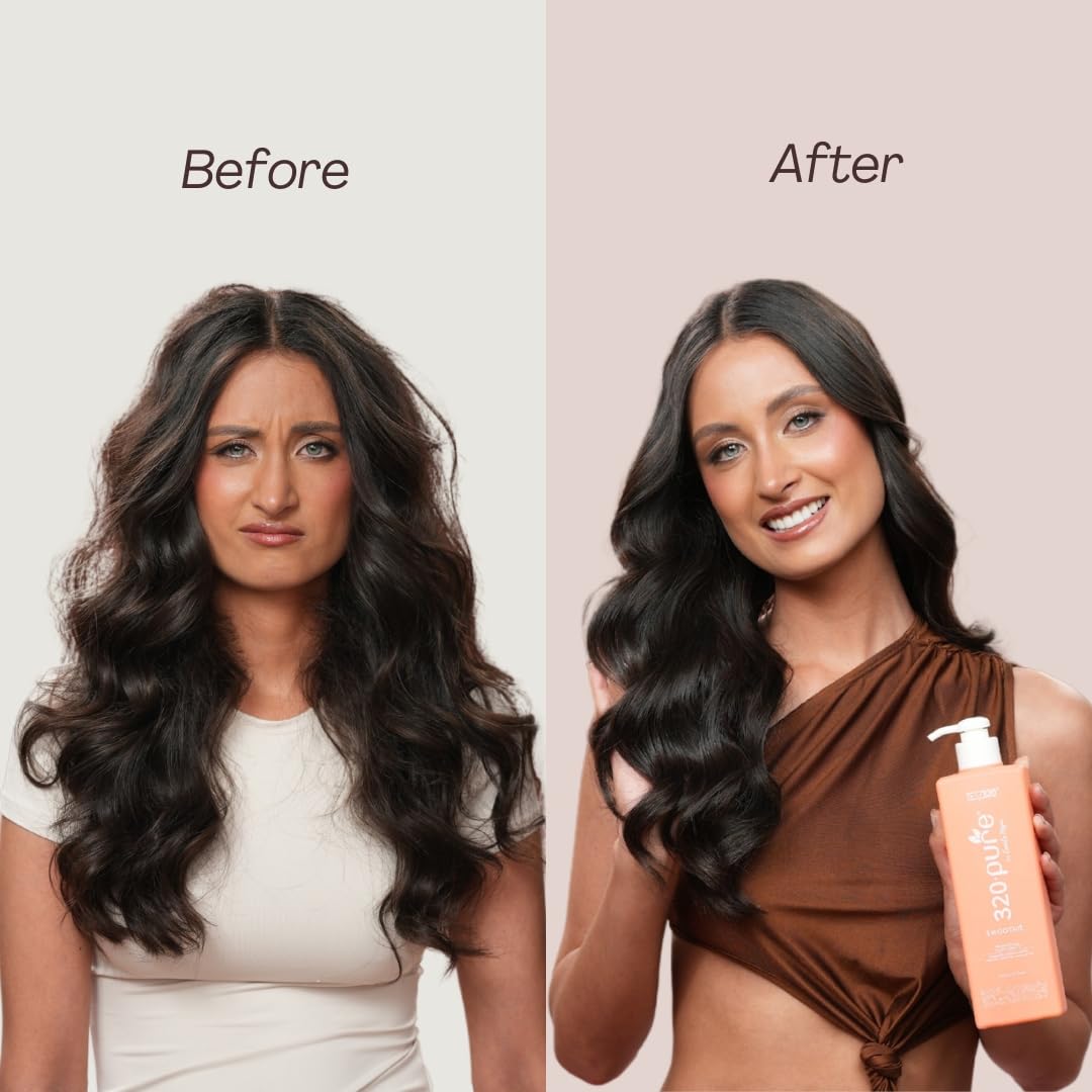 Rev320 frizz-control delivers a glossy look without heaviness on styled hair.