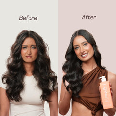 Rev320 frizz-control delivers a glossy look without heaviness on styled hair.