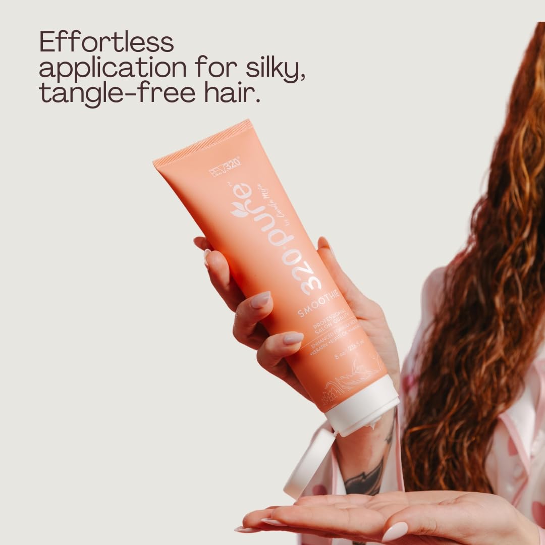 Rev320 lightweight formula helps detangle and smooth strands without weighing hair down.
