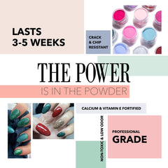 Revel Nail Dip Powder green application demonstrates easy at-home use.