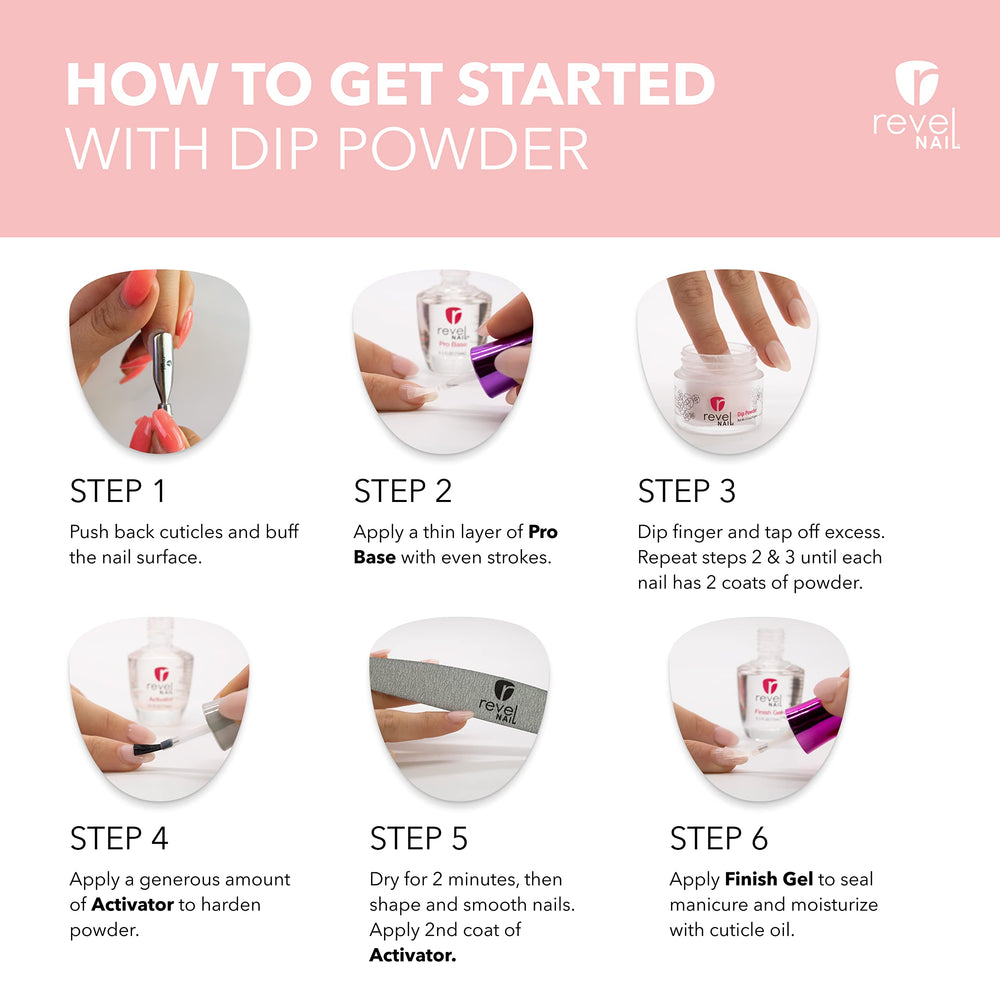 Revel Nail Dip Powder Liquid Set gel thinner keeps brushes flexible for neat coats.