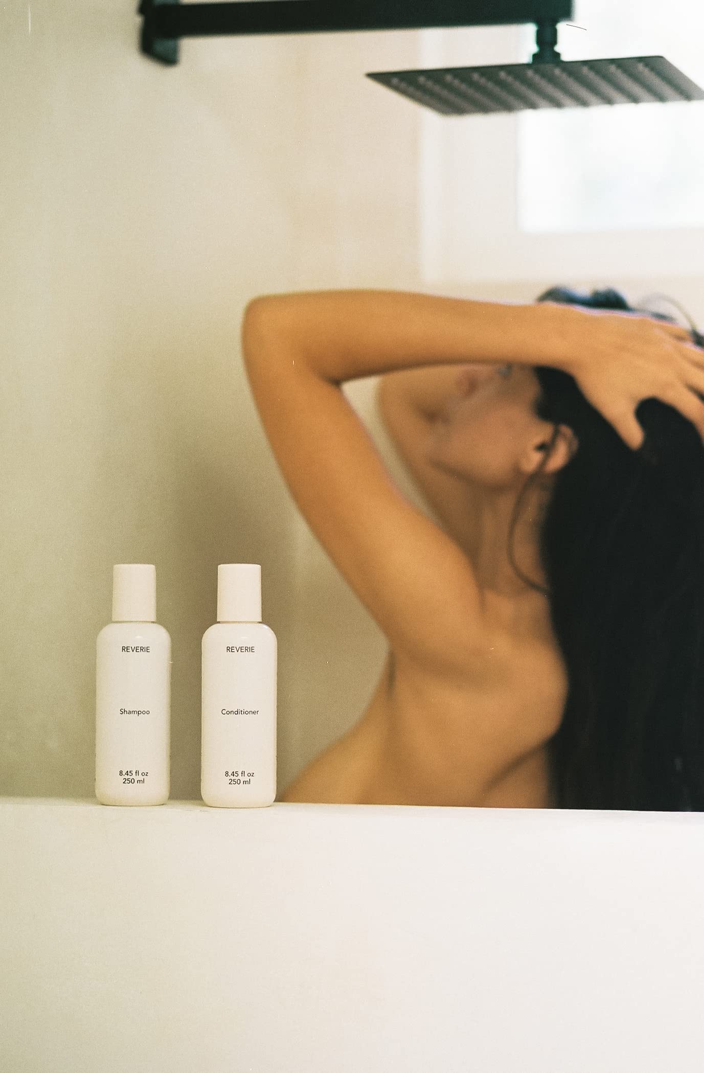 REVERIE color-safe label notes gentle formula suitable for treated hair.