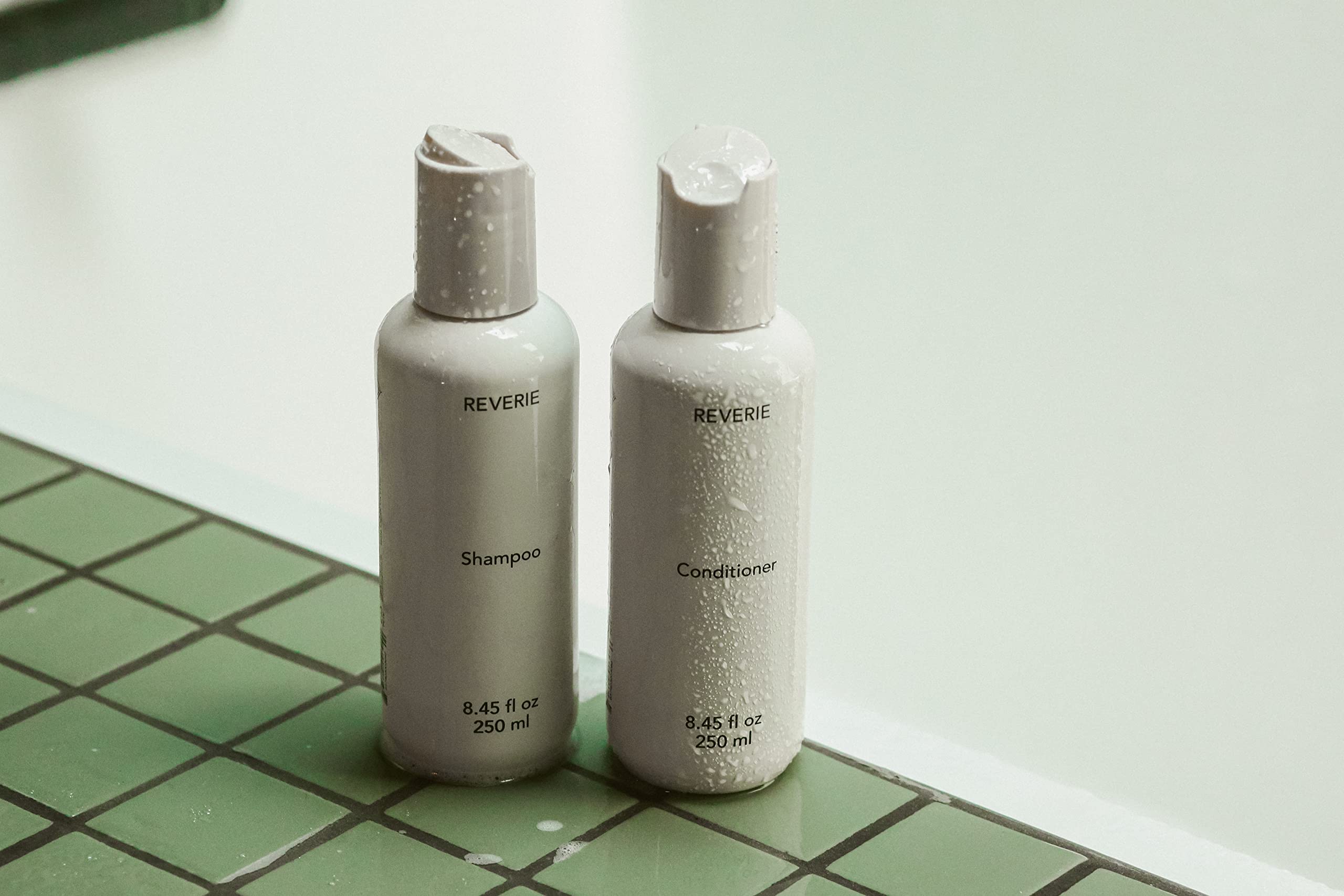 REVERIE cruelty-free sustainably sourced badge signals ethical hair care.