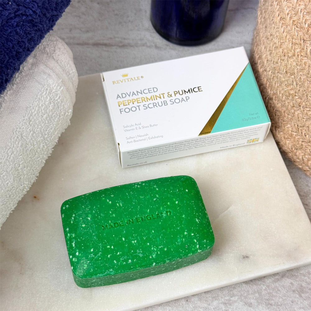REVITALE foot scrub supports a daily regimen for healthier-feet and refreshed skin