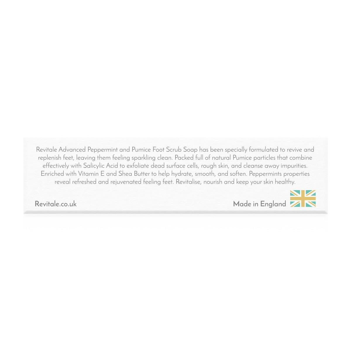 REVITALE foot scrub made in england promotes spa-like at-home care