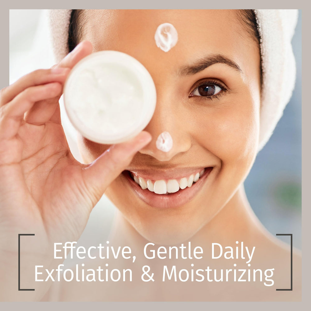 Reviva Labs glycolic acid creme label close-up highlights 10% AHA.