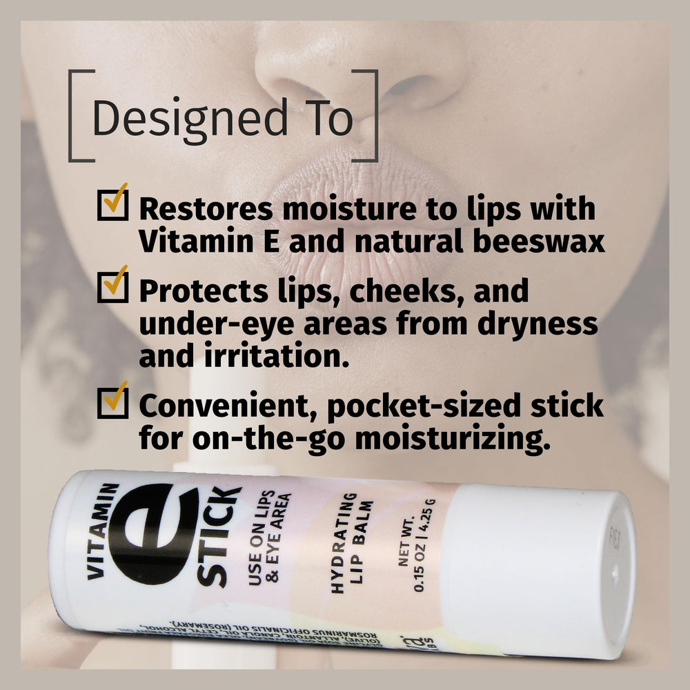 Beeswax and shea butter close-up in Reviva Labs Vitamin E Stick for nourishing moisture.