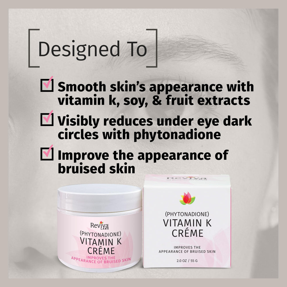 Close-up of natural fruit extracts in Reviva Labs Vitamin K Creme
