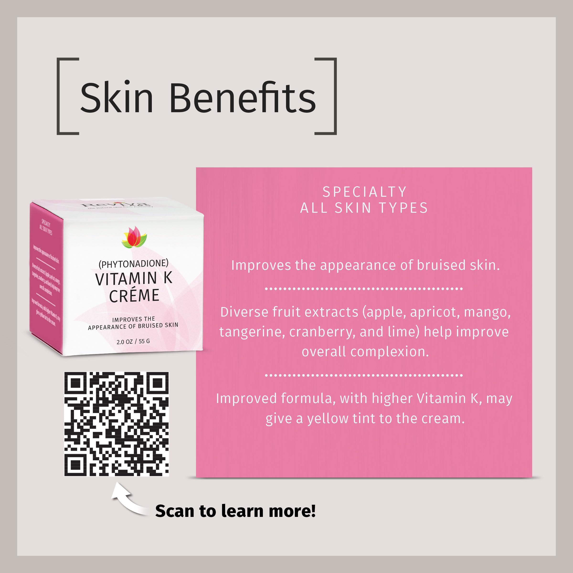 Soybean oil emulsion visible in Reviva Labs Vitamin K Creme texture