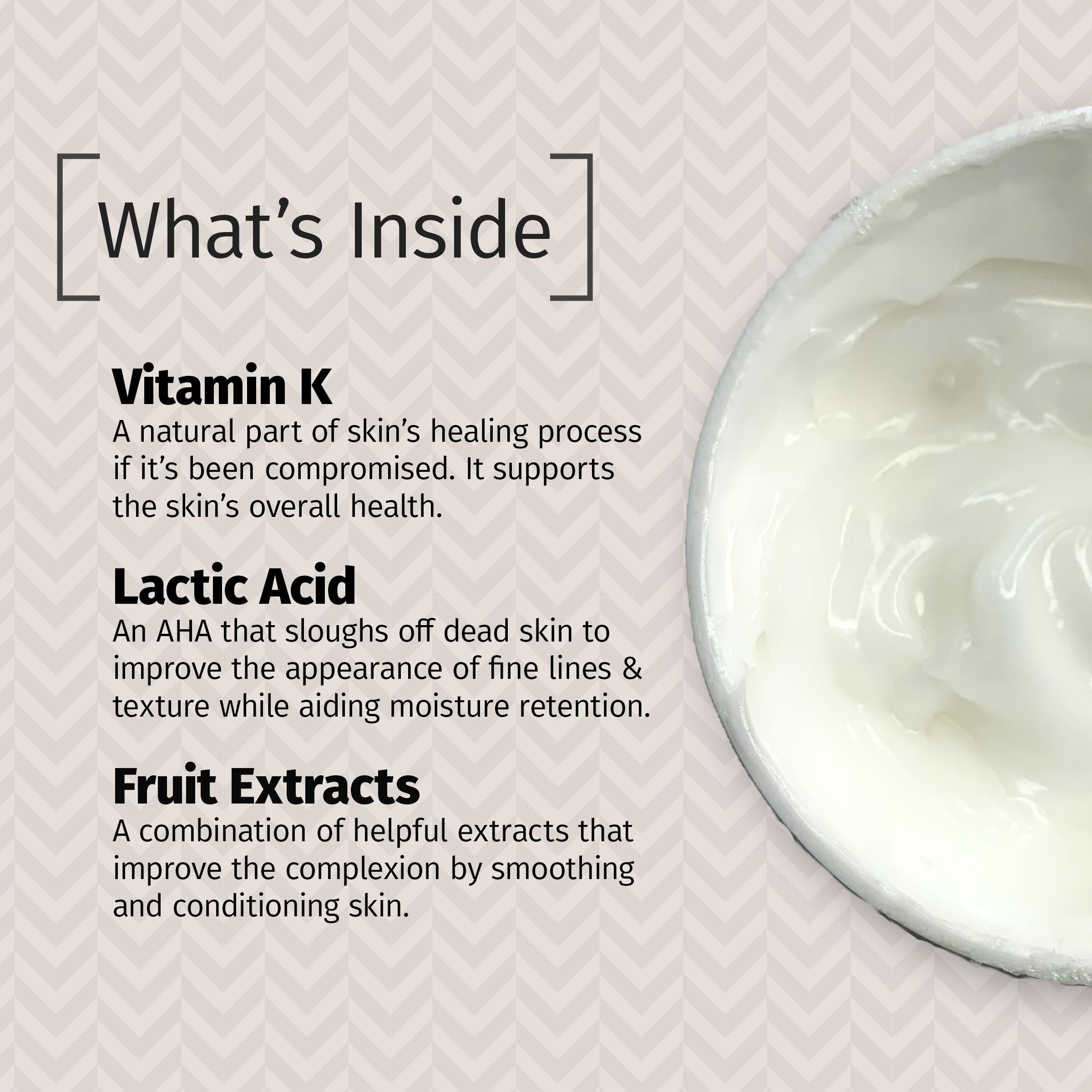 Texture swirl on skin demonstrating smooth application of Reviva Labs Creme