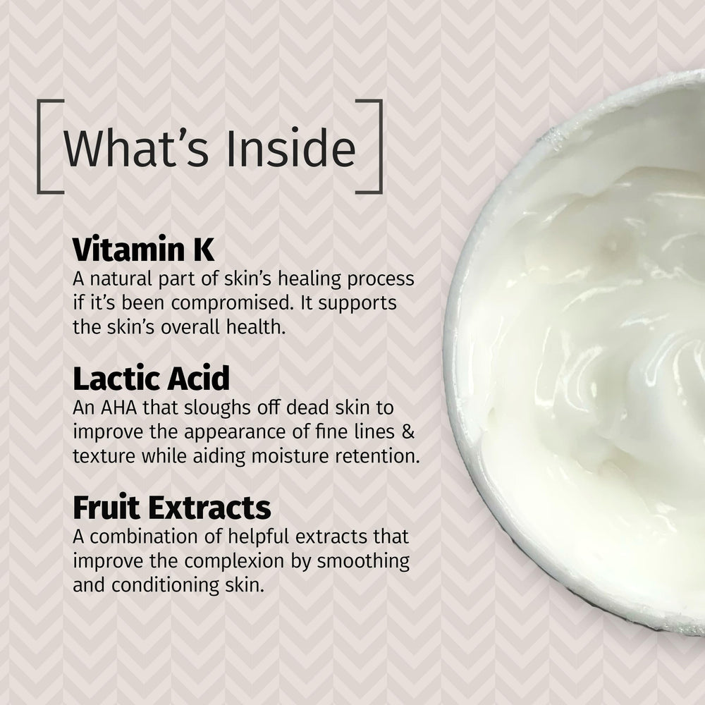 Texture swirl on skin demonstrating smooth application of Reviva Labs Creme