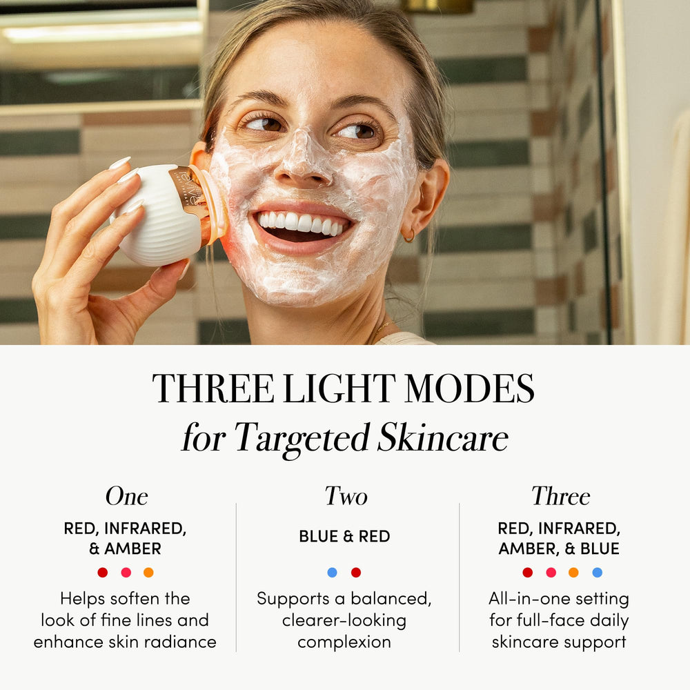 Revive Light Therapy Soniqué Mini side profile highlights a slim, travel-friendly design for on-the-go routines.
