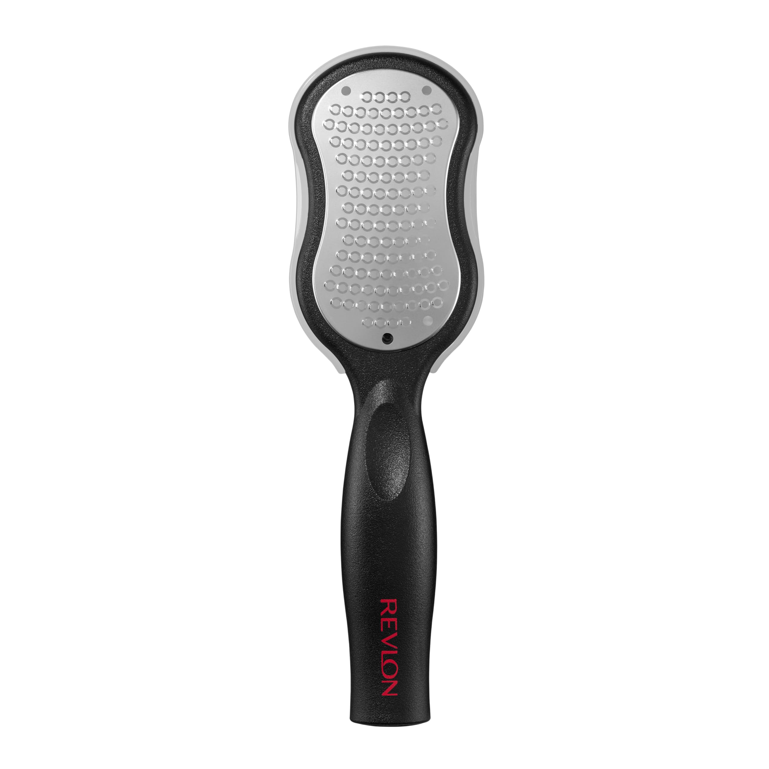 Revlon Callus Remover with no-mess cover closeup showing catcher for mess-free filing.