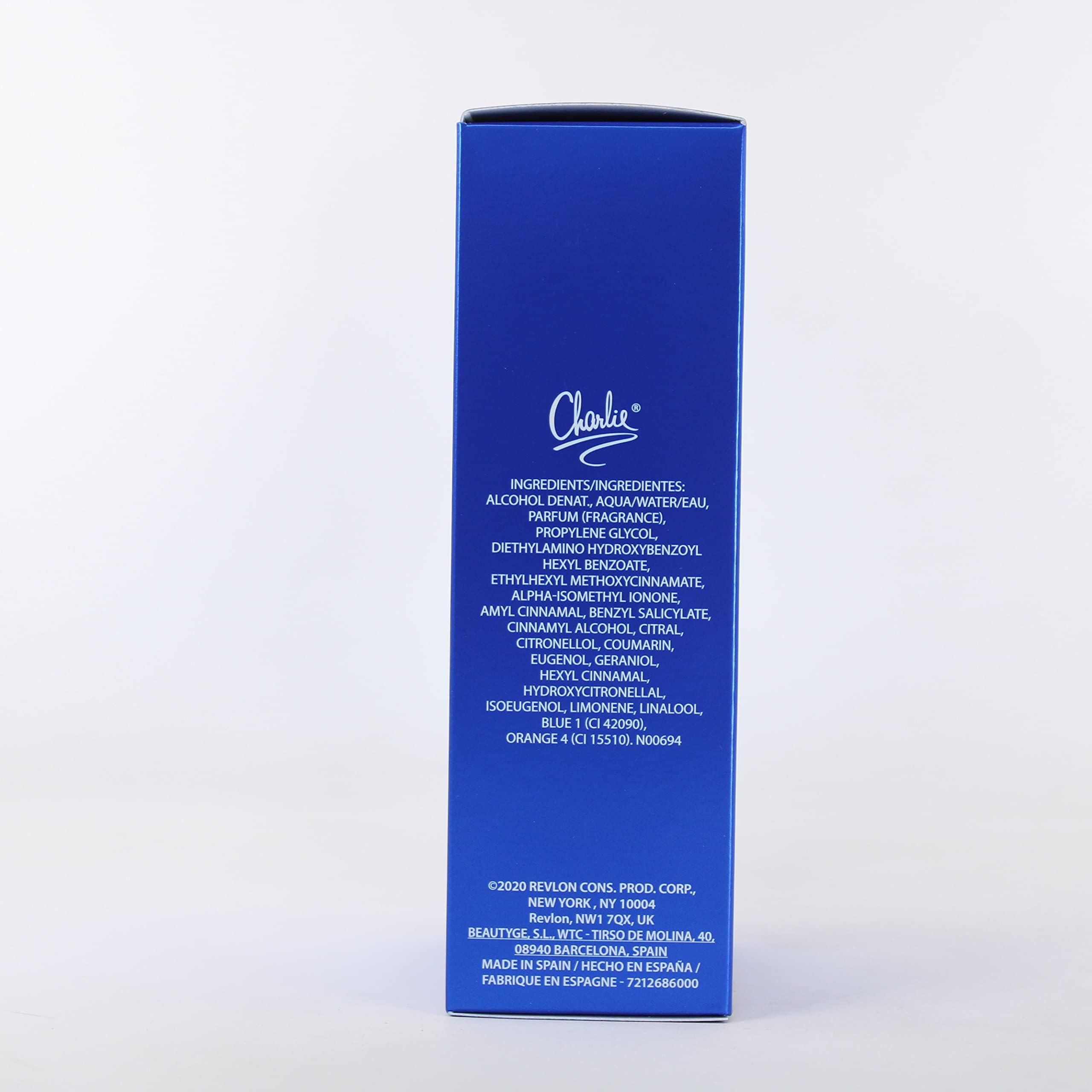 REVLON Charlie Blue 100 ml bottle ready for quick refresh.