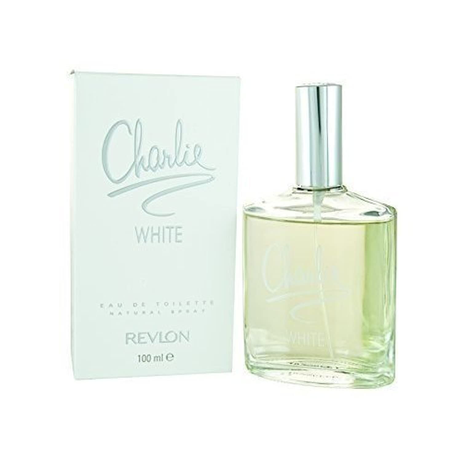 REVLON Charlie White bottle close-up with fresh aquatic notes for daily wear.