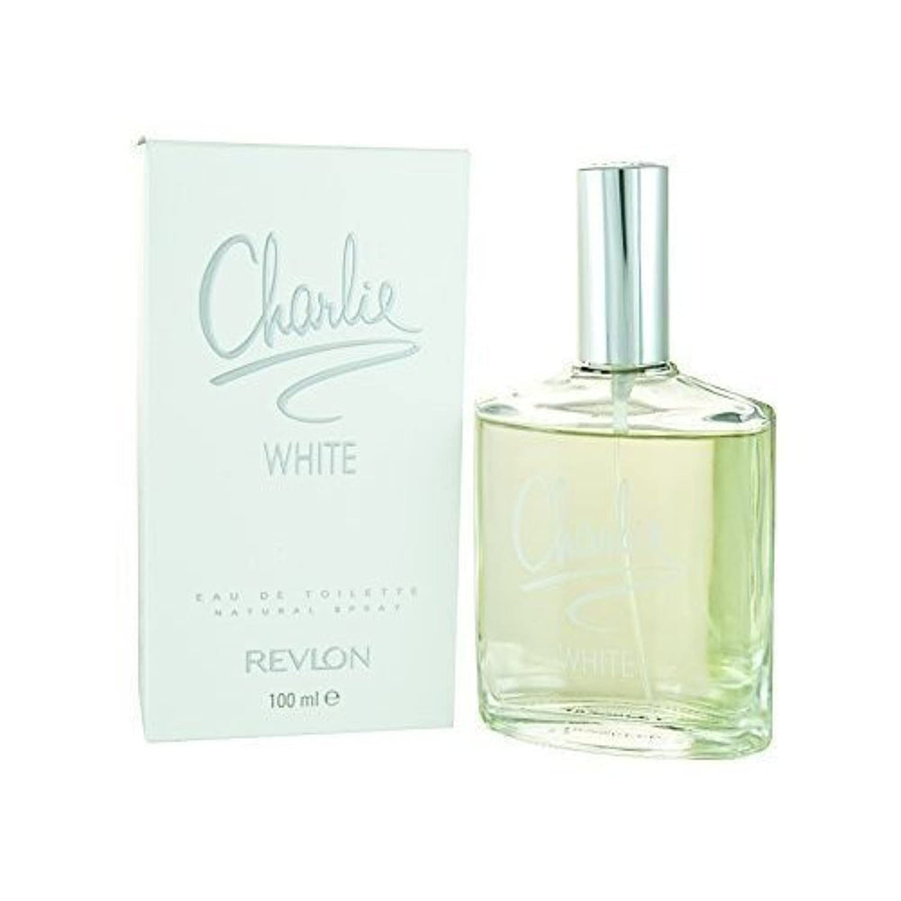 REVLON Charlie White bottle close-up with fresh aquatic notes for daily wear.