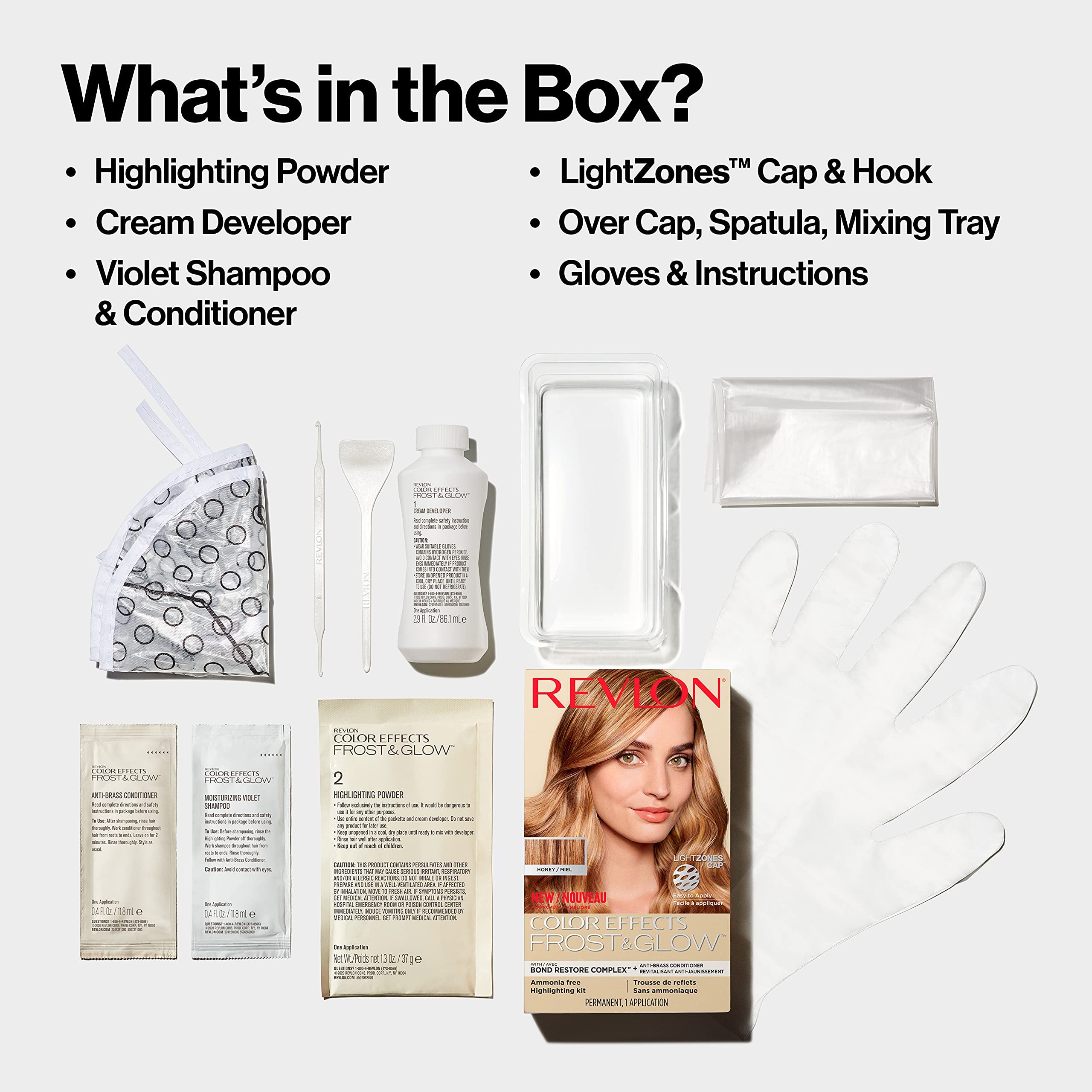 Revlon applicator brush delivering precise frosting or ombre streaks.