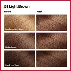 Revlon Colorsilk 100 gray coverage result highlights uniform color across roots