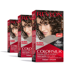 Revlon Colorsilk dark brown 30 shade pack 3 delivers natural-looking color with lasting shine