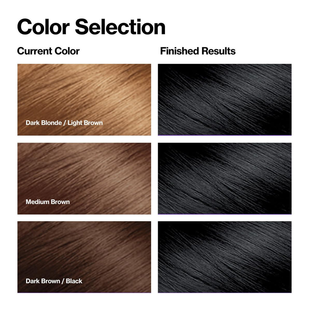 Revlon Colorsilk dye bottle with keratin and amino acids helps maintain hair condition during coloring.