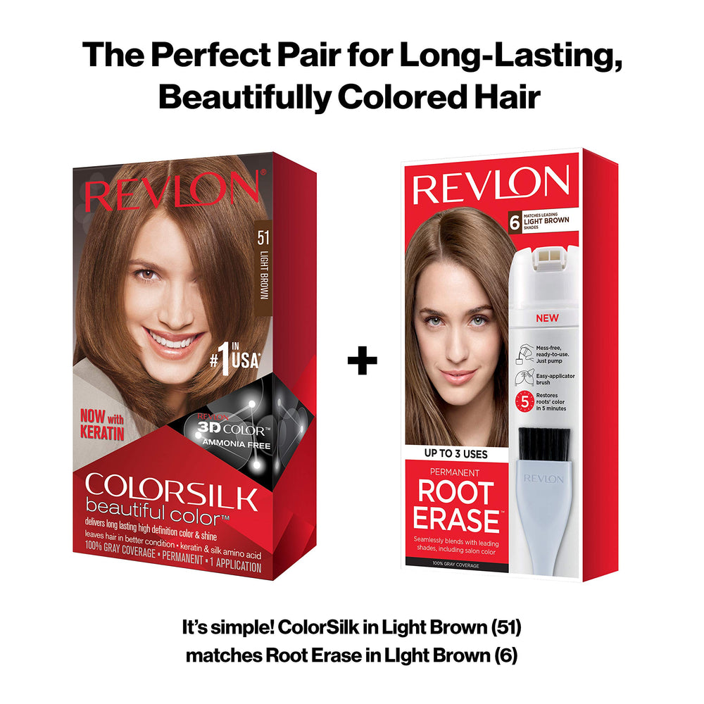 Revlon Colorsilk silk amino acids ingredient visual suggesting nourishing care
