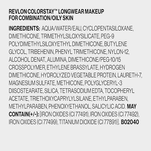 Revlon ColorStay 43-shades display grid of options.
