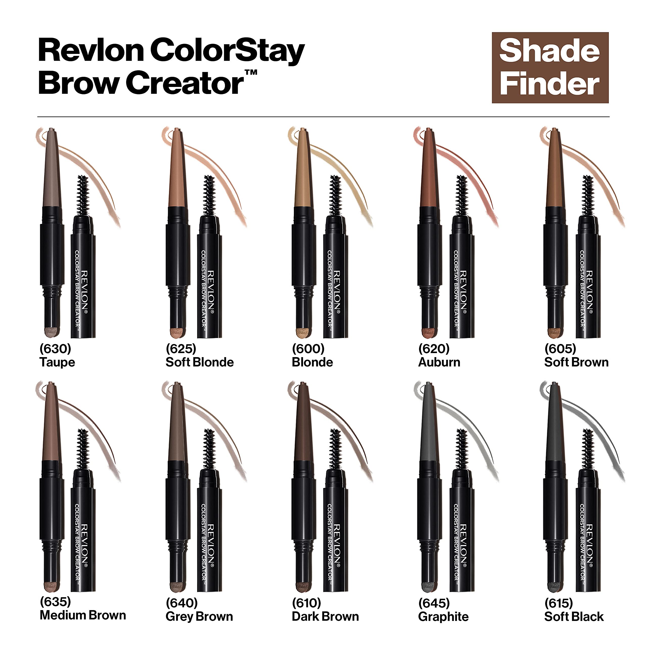 Revlon ColorStay Brow Creator shade Soft Brown swatch for natural look