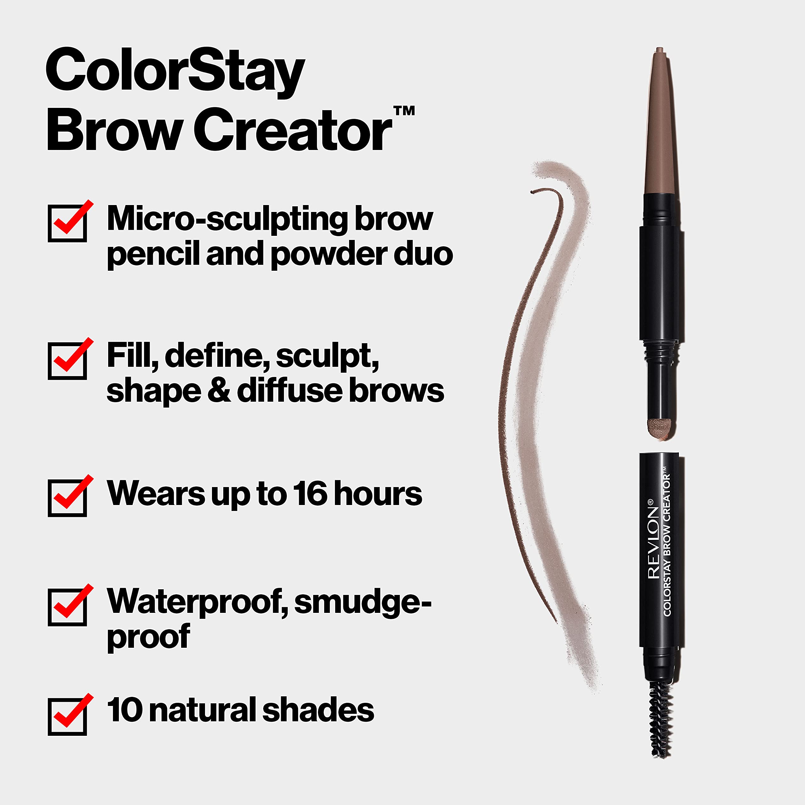Revlon ColorStay Brow Creator spoolie brush grooming and blending brows