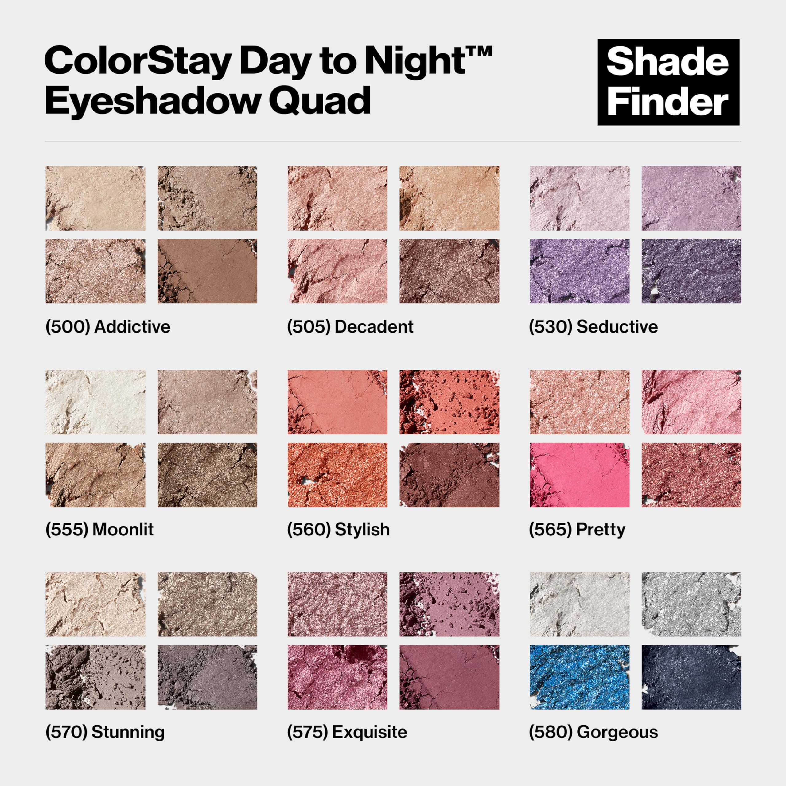 REVLON ColorStay Day to Night Eyeshadow Quad neutral-shade trio for everyday elegance.