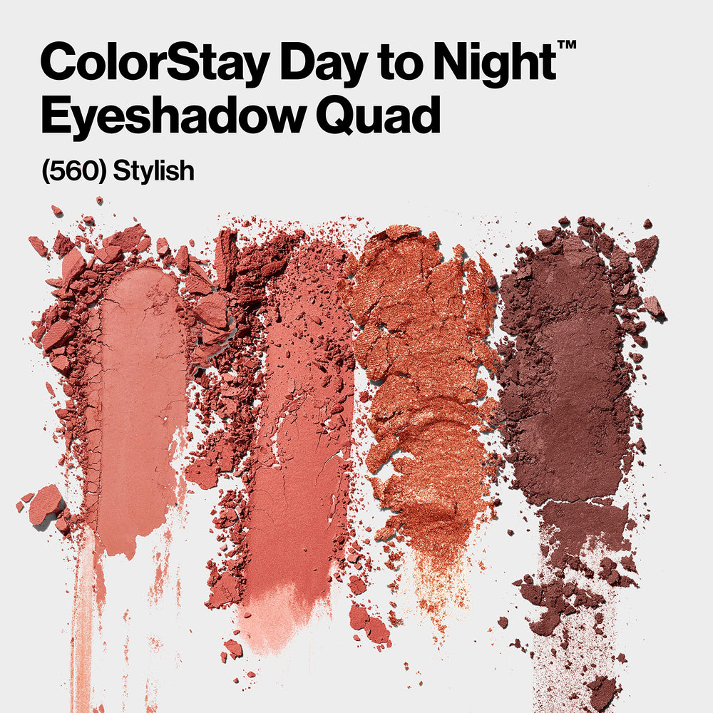 REVLON ColorStay Day to Night Quad open with four pans ready for day-to-night looks.