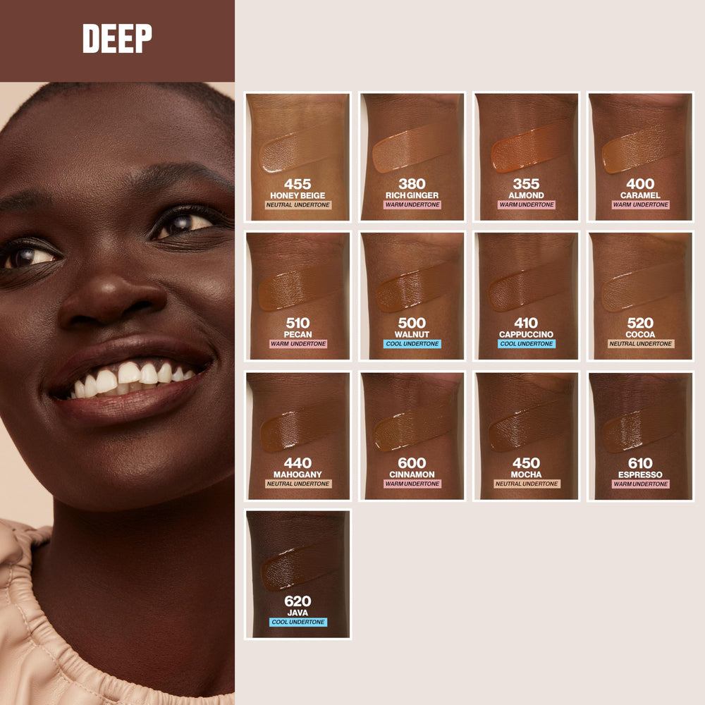 Revlon ColorStay foundation matte finish bottle reflects shine-free complexion all day.