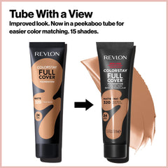 Revlon ColorStay foundation matte finish portrait showing oil-free look.