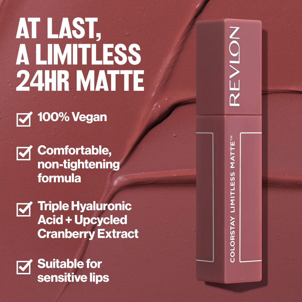 Revlon ColorStay Limitless Matte Lipstick applicator tip designed for precise, mess-free color.