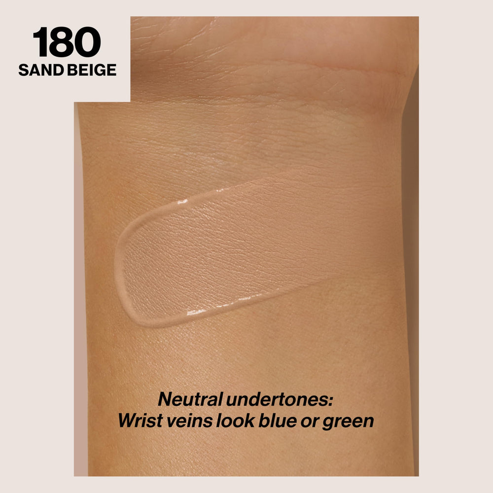Revlon ColorStay SPF 15 application shot emphasizing all day protection and blendable formula