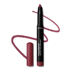 REVLON ColorStay Matte Lite Crayon Lifted lip swatch showing all-day matte color.