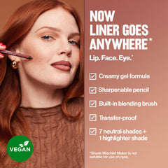 Revlon ColorStay Multi-Liner vegan creamy gel formula glides smoothly for comfortable wear.