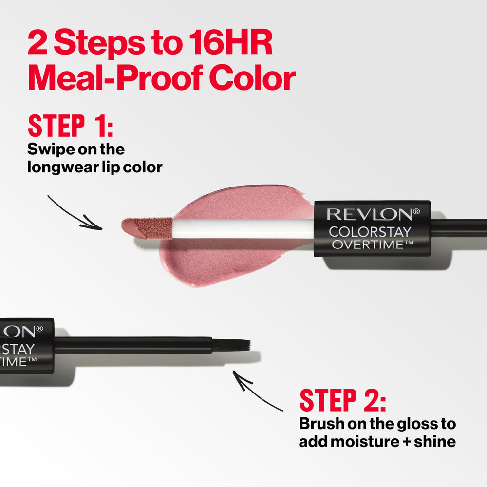 REVLON ColorStay Overtime Lipcolor offers up to eight hours of wear.