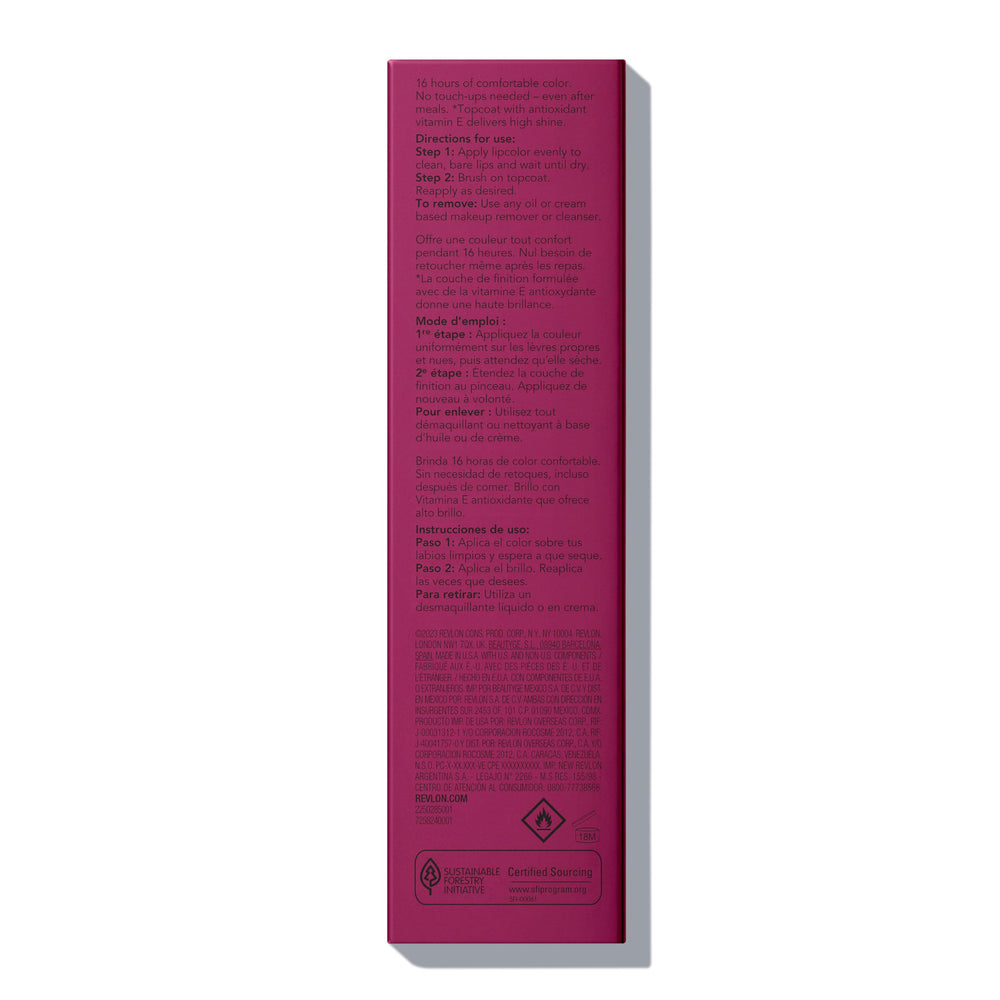 Germany-made REVLON ColorStay Overtime packaging and formula.