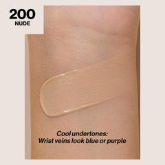 Revlon ColorStay swatches lineup showcases 43 shades for diverse skin tones.