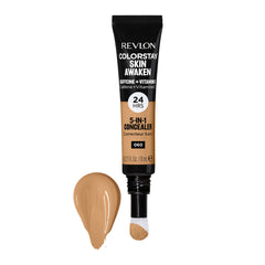 Revlon ColorStay Skin Awaken with caffeine and vitamin C brightens skin while concealing.