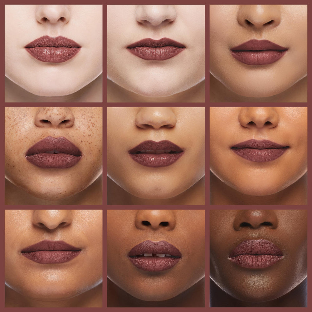 REVLON ColorStay Ultimate Suede Ingenue application close-up highlights creamy moisture during wear.