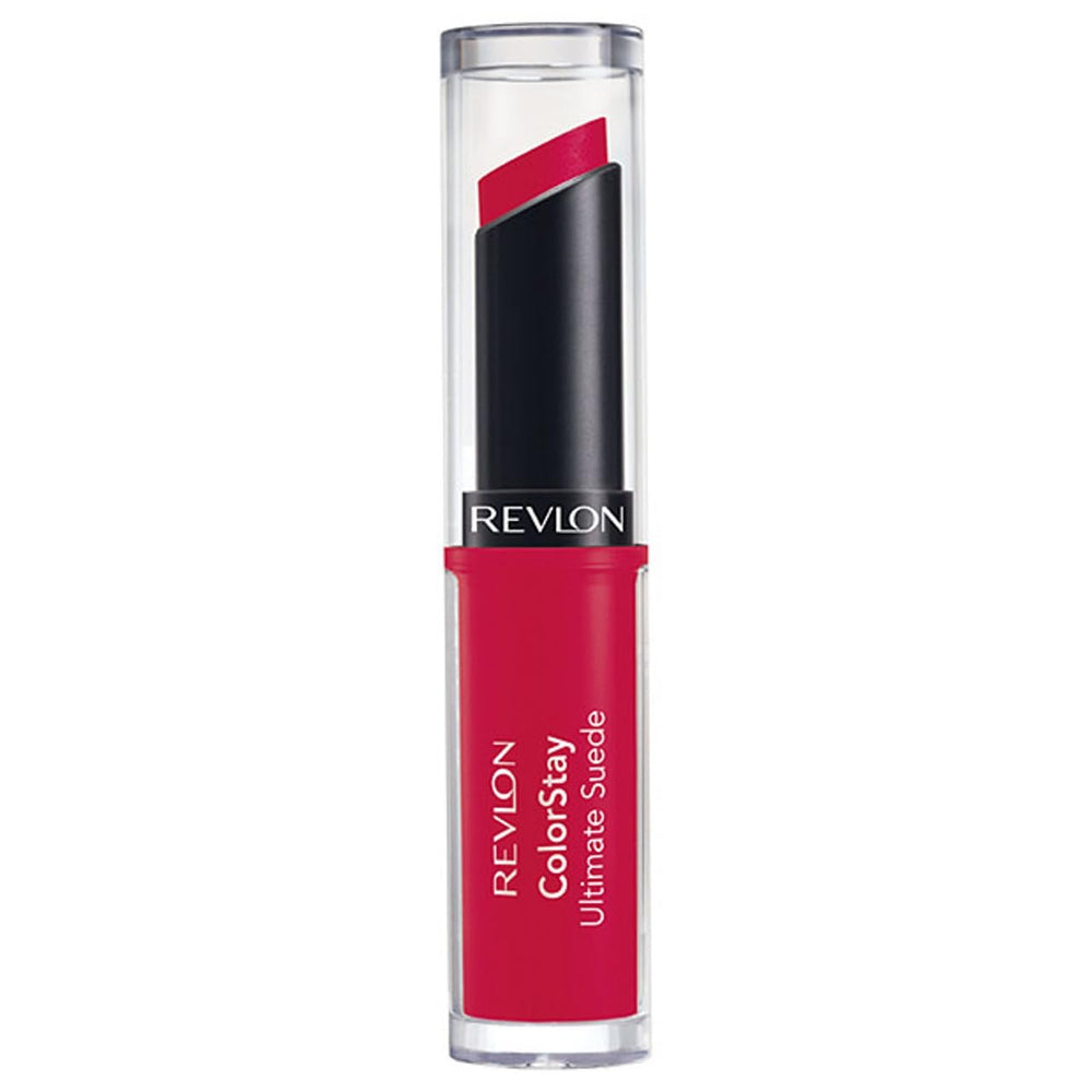 REVLON ColorStay Ultimate Suede Ingenue swatches display high pigment for versatile day-to-night looks.