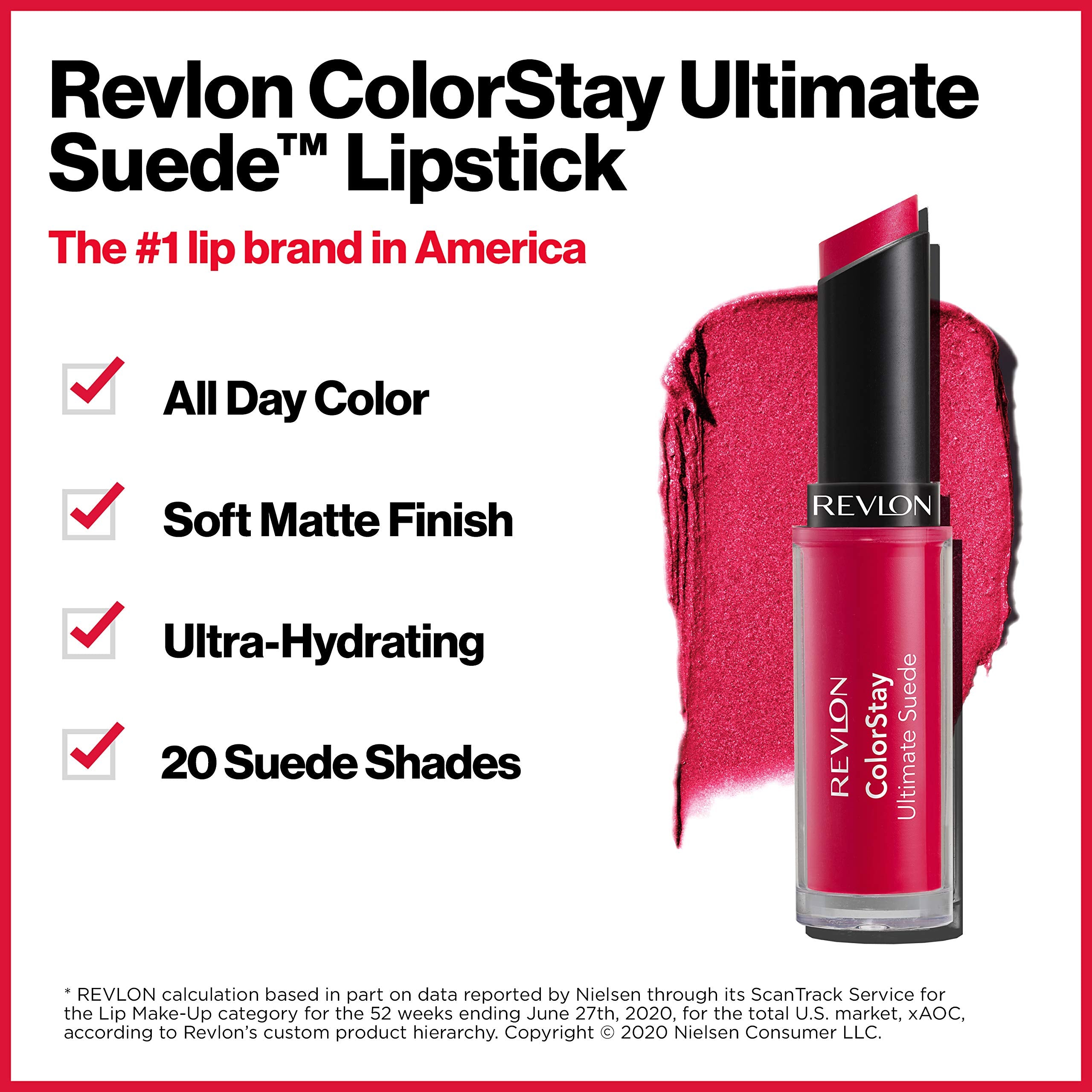 Revlon ColorStay Ultimate Suede with Shea Butter and Aloe for moisture