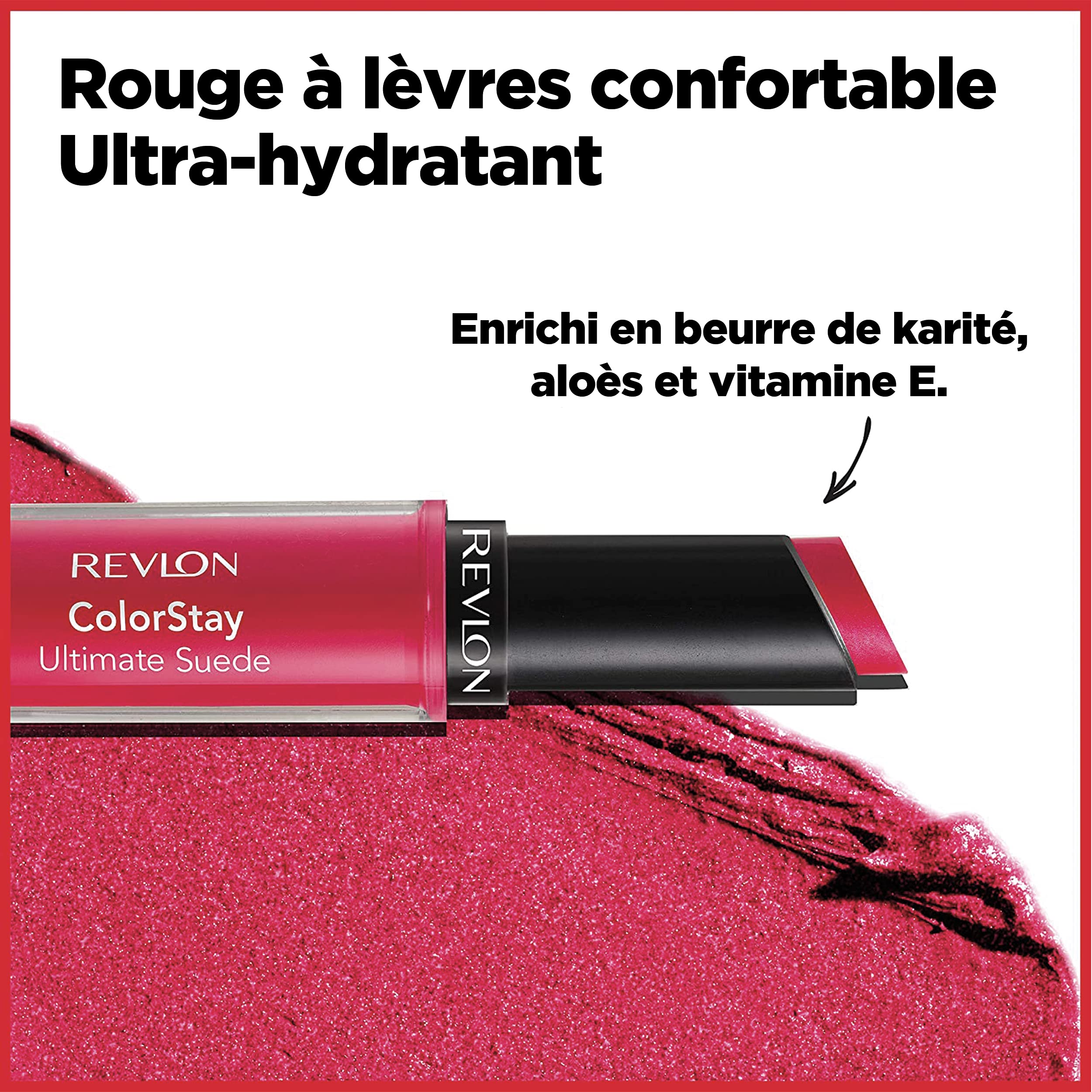 Revlon ColorStay Ultimate Suede Socialite lip swatches demonstrate versatile wear